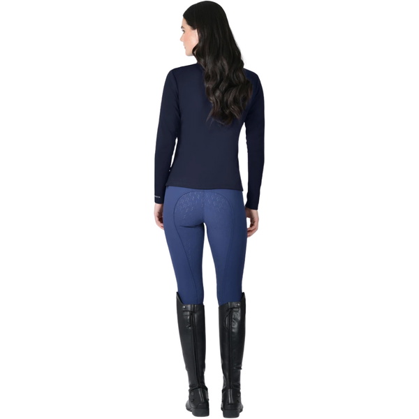 2025 Weatherbeeta Mujeres Cobre 1/2 Zip Manga Larga Capa Intermedia 1028842 - Navy